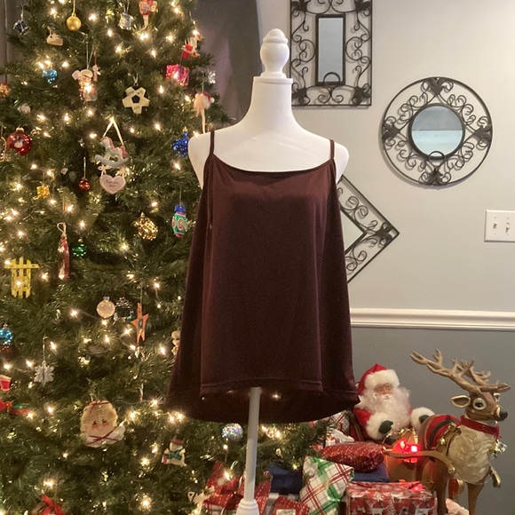 NWOT Worthington Woman Sz 2X Bing Cherry Chemise w/Long Sleeve Satin/Lace Cover - Picture 3 of 12